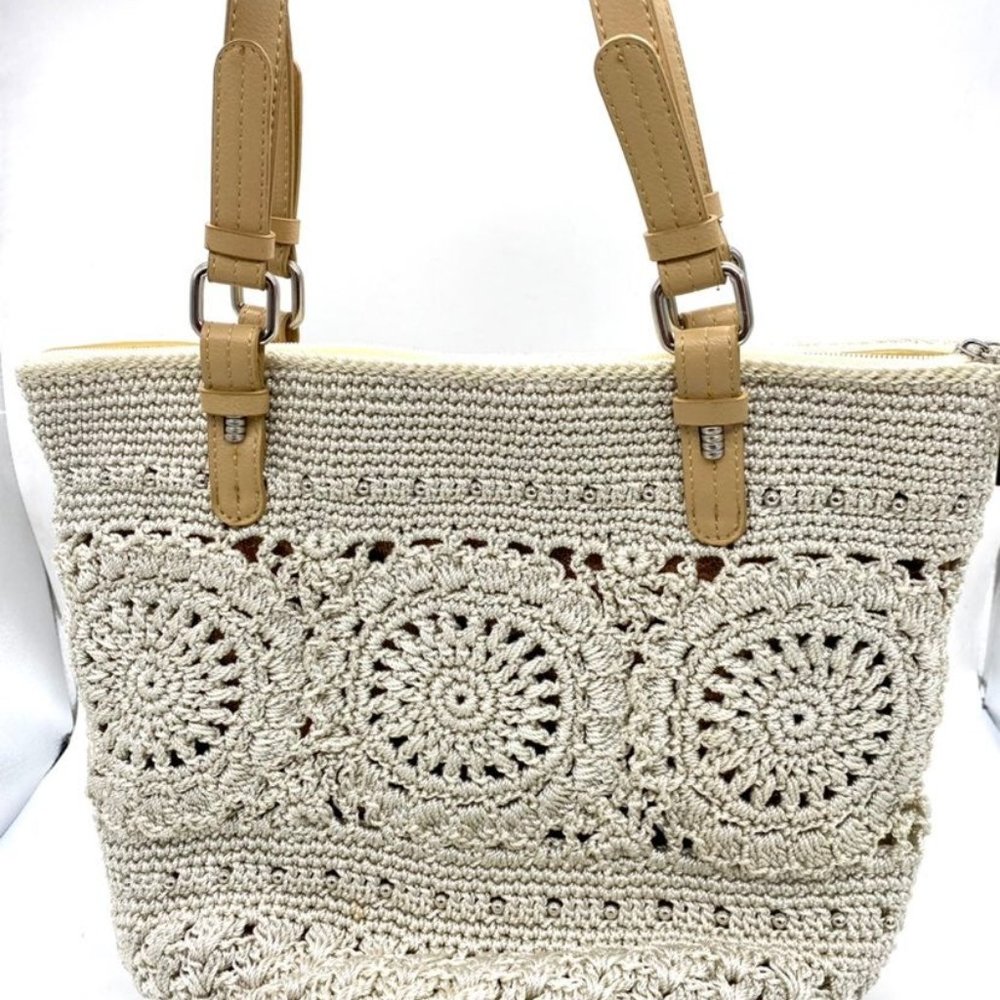The Sak Silverwood Crochet Shopper Bag